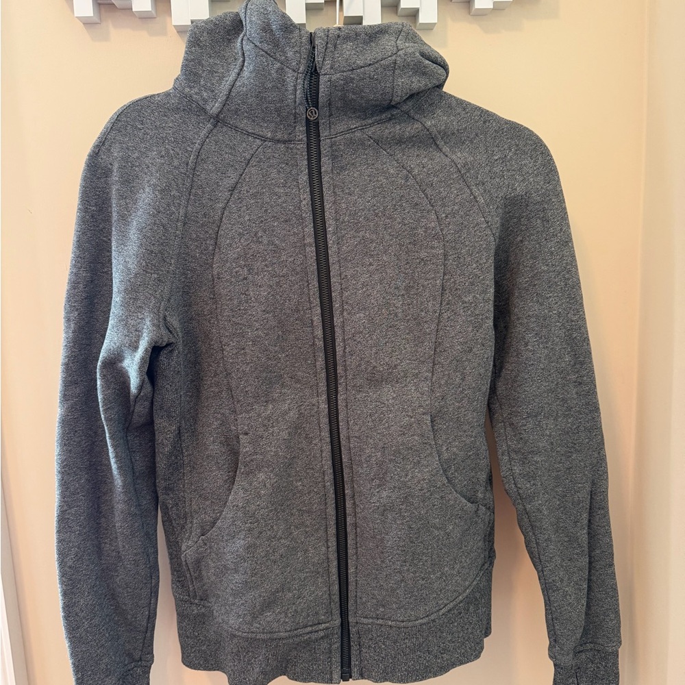 lululemon athletica Full Zip Heather Gray Scuba Hoodie